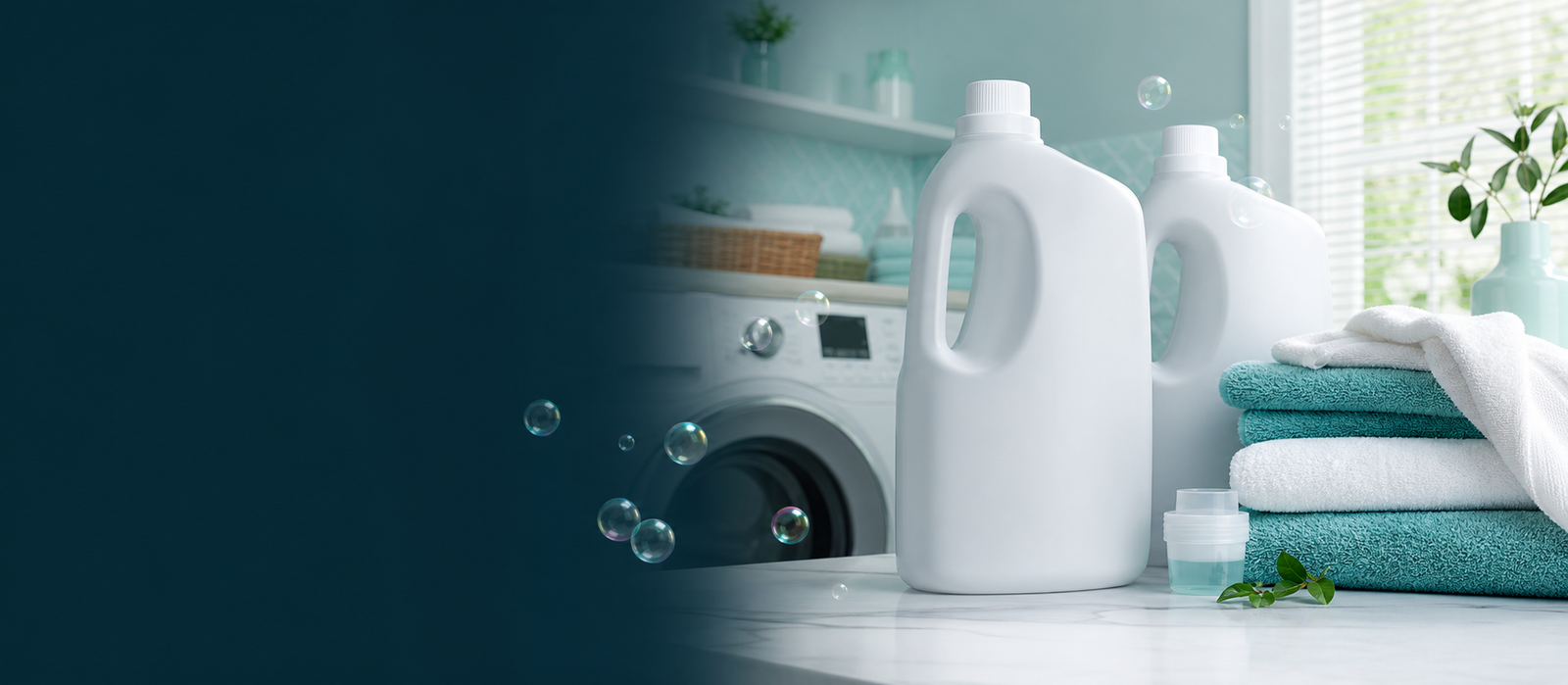 Detergentes Haz Clean en una lavandería limpia
